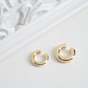 14k Chunky Gold Plated Thick Gold Ear Cuffs